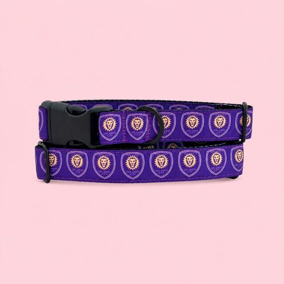 Orlando City Soccer Dog Collar, Purple Nylon ...