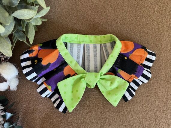 Halloween Black Cat Pumpkin Bandana, Purple, ...