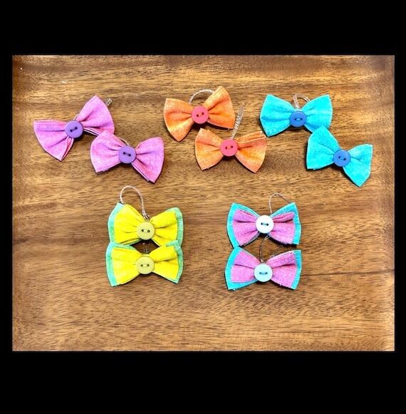 Colorful Toddler Hair Bows - Set of 10 - Hand...