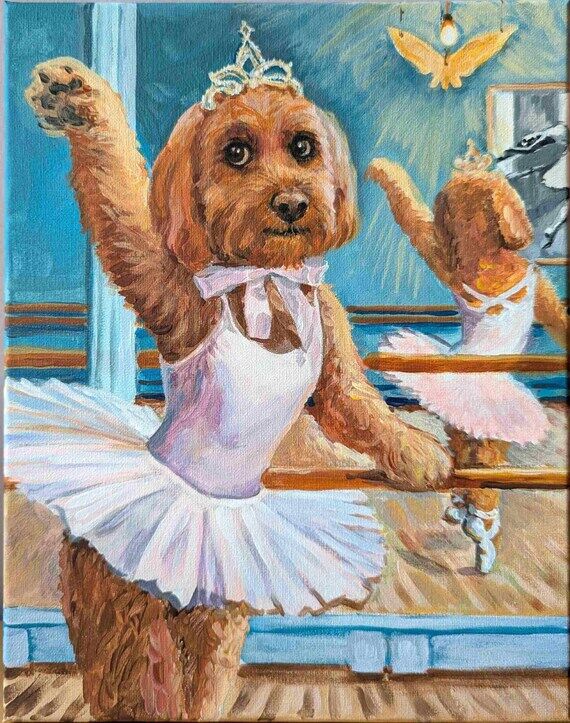 Custom Dog Portrait: Original Cockapoo Painti...