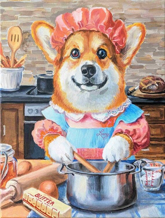 Custom Dog Portrait: Original Pet Painting, D...