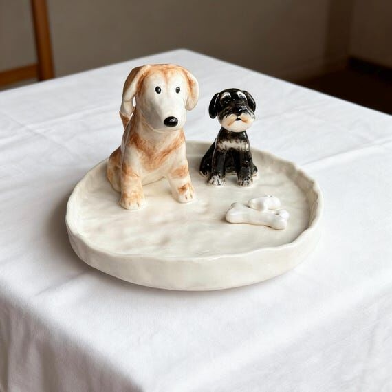 Personalized Pet Portrait Ceramic Ring Dish -...