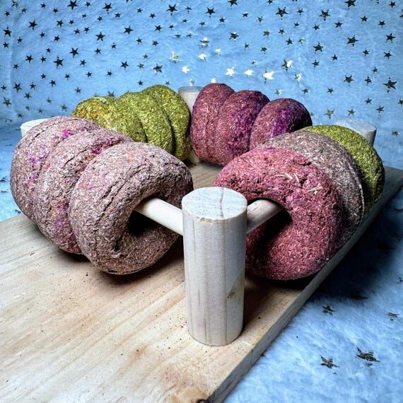 Floral Timothy Hay Donut Treat, Small Animal ...