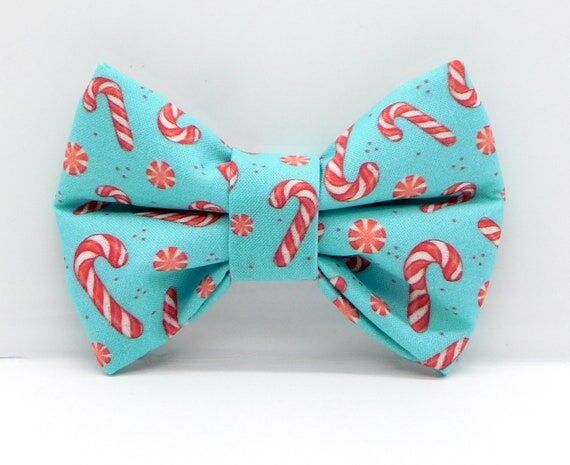 Candy Cane Christmas Dog or Cat Bow Tie...