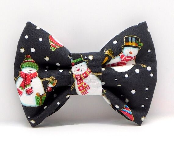 Snowman Dog and Cat Bow Tie - Pet Stocking St...
