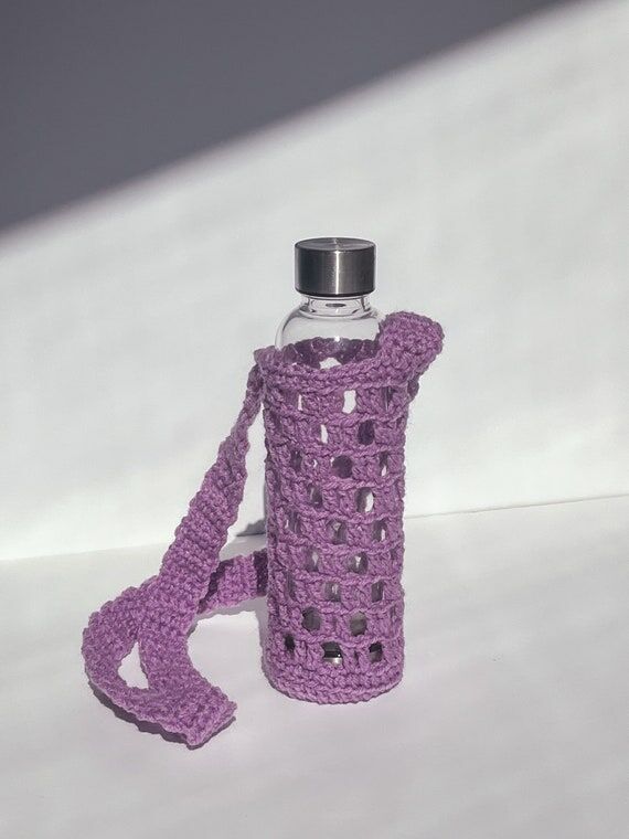Crochet Checkered Bottle Holder | Handmade Bo...