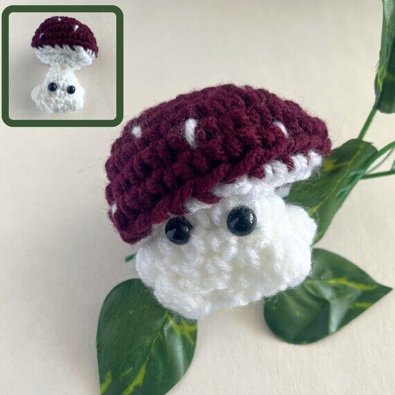 Mushroom Pop-Up Fidget Toy | Crochet Mushroom...
