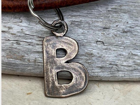 Initial B Pet Name Tag - Personalized Rustic...