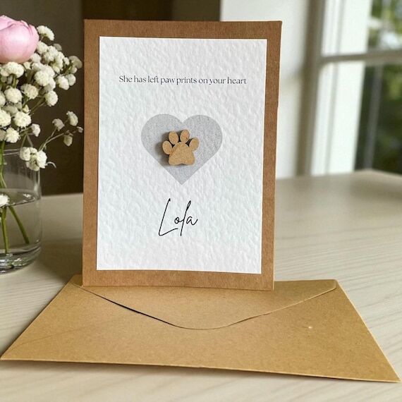 Pawprints on your Heart - Personalised Greeti...