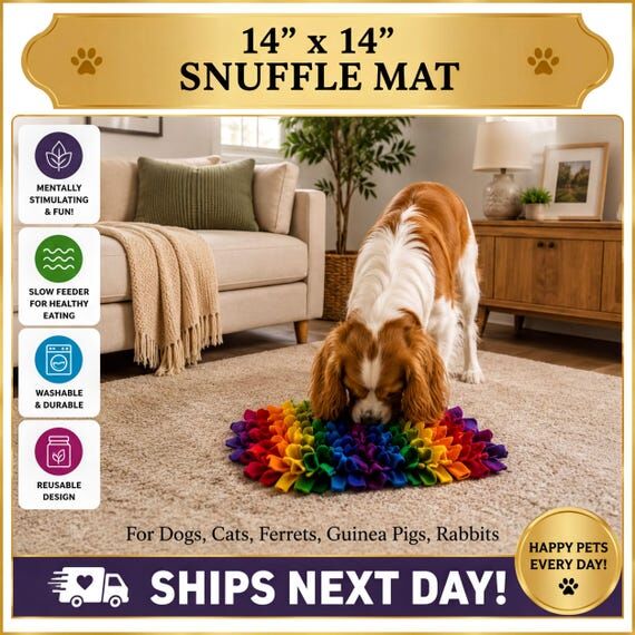 Handmade Pet Snuffle Mat: Foraging Toy for Do...