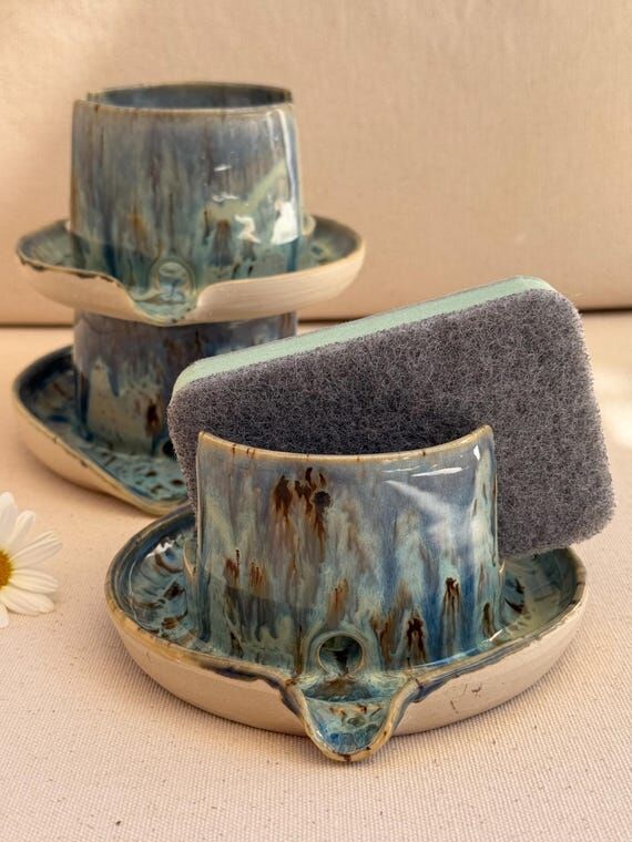 Handmade Ceramic Sponge Holder | Kitchen Sink...