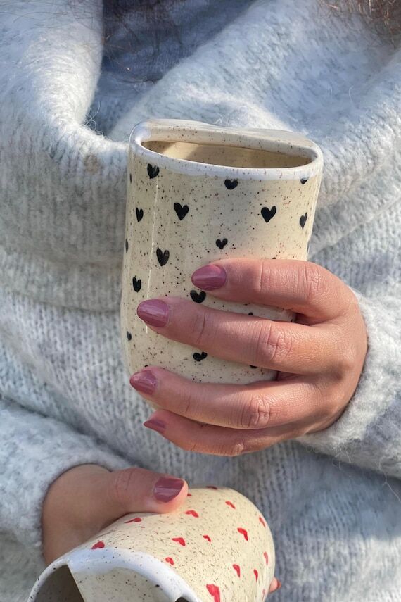 Handmade Ceramic Travel Mug / Ceramic To-go m...