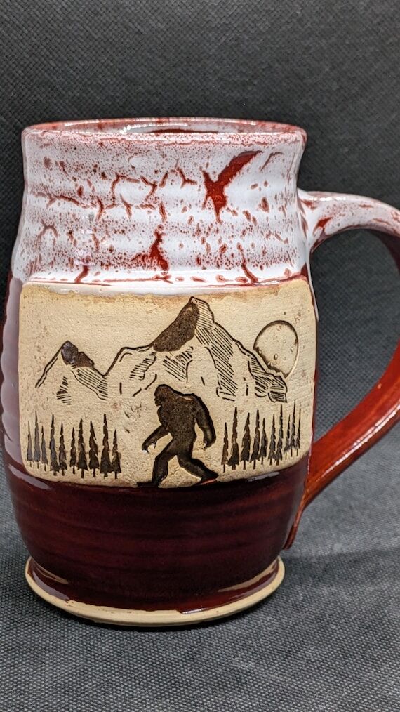 Handmade Bigfoot Pottery Coffee Mug: Moonligh...