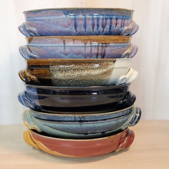 Handmade Oval Pottery Baking Dish, Ayers Pott...