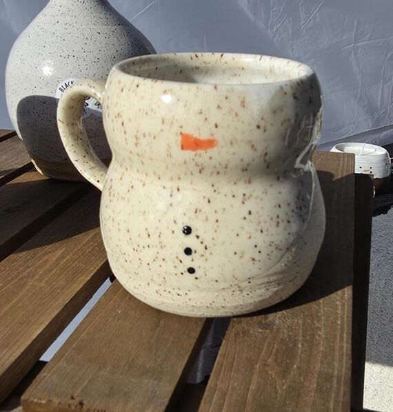 Wheel-Thrown Stoneware Pottery Mug: Large 16 ...