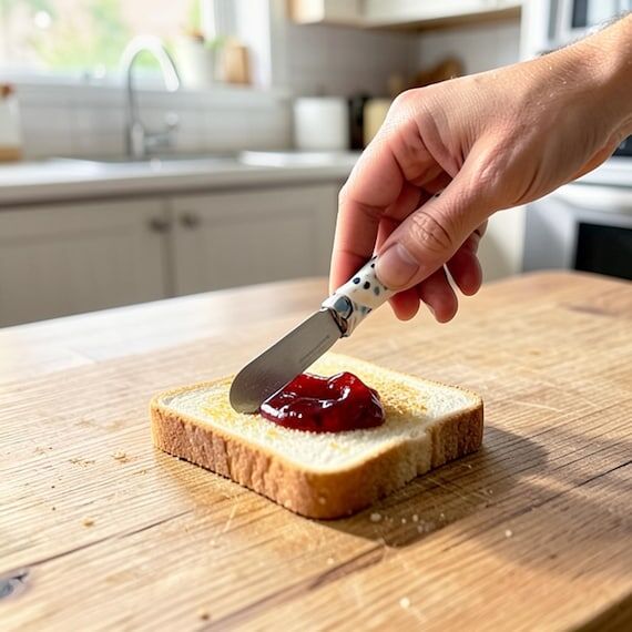 Handmade Pottery Cheese Knife & Butter Knives...