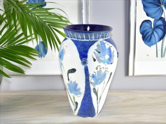 Handmade 9 inch Porcelain Vase | Italian Art ...