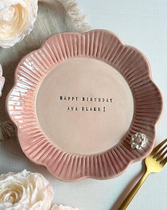 Personalized scalloped edge Birthday Plate ...