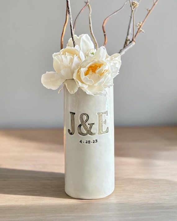 Personalized Anniversary Vase, Custom Wedding...
