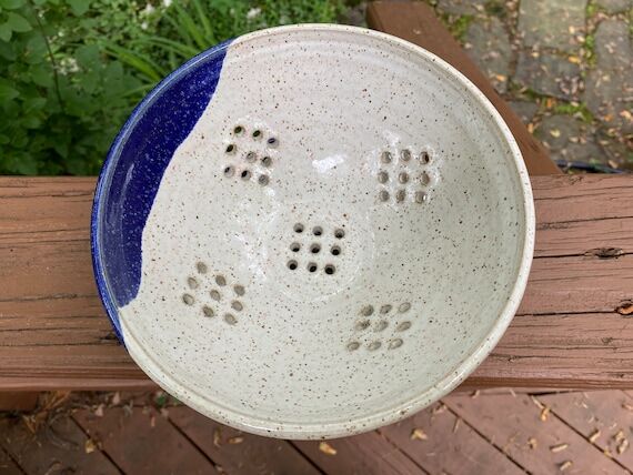 Handmade Pottery Berry Bowl: 1 Pint, Matching...