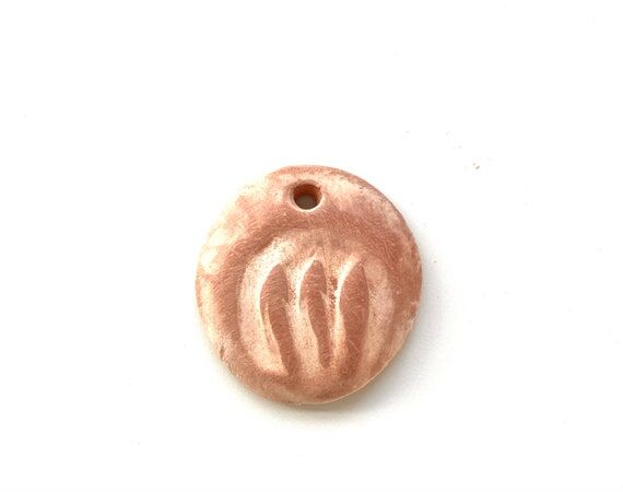 Floral Terracotta Pendant Bead: Essential Oil...
