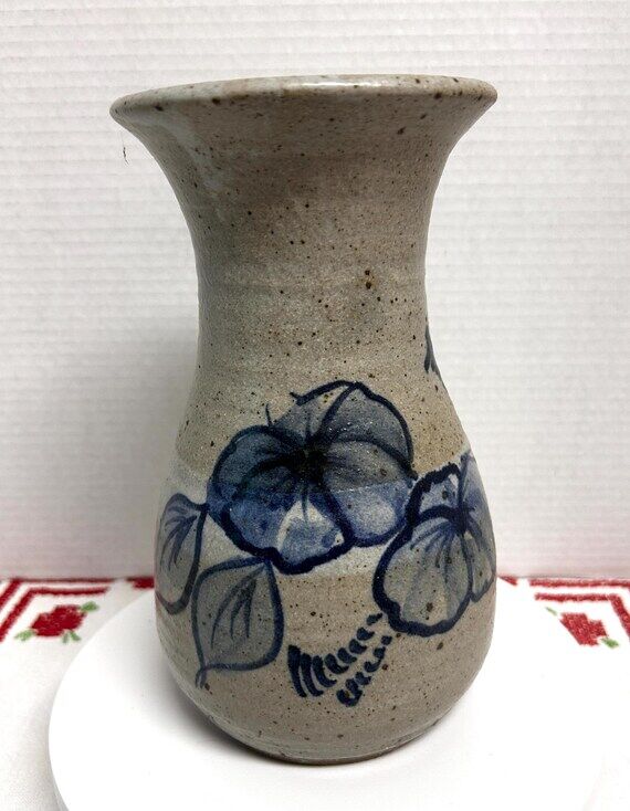 Vintage large stoneware pottery ceramic vase ...