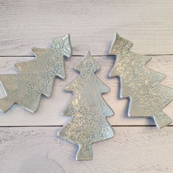 Elegant Ceramic Christmas Tree Shaped Plates ...