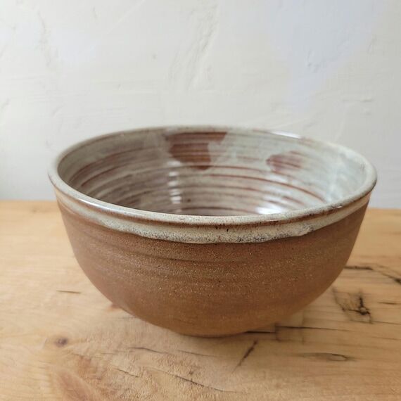 Handmade Pottery Mixing Bowl, Raw Sepckled St...