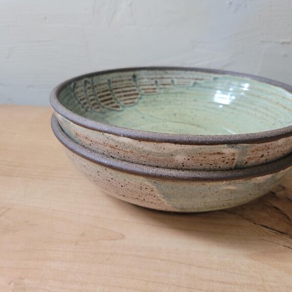 Set of 2 Everyday Bowls, Handmade Stoneware, ...