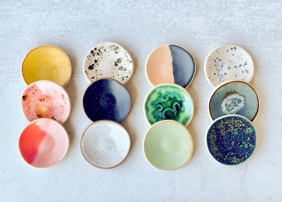 Handmade Ceramic Ring Dish: Small Jewelry Hol...