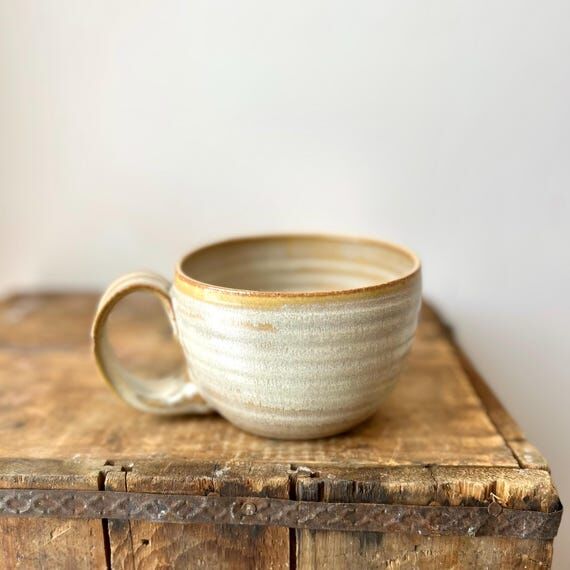 Handmade Pottery Soup or Cappuccino Mug in Sa...