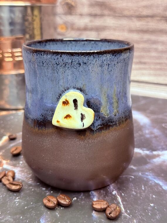 12oz Handmade Ceramic Tumbler Wheel Thrown & ...
