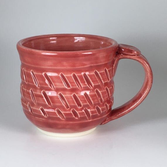 Handmade Porcelain Coffee Mug - 14 Ounces - R...