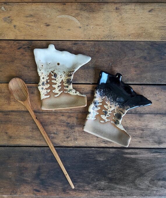 Minnesota Ceramic Spoon Rest - Northwoods Han...