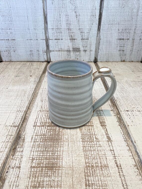 White Handmade Pottery Mug, Cappuccino, Coffe...