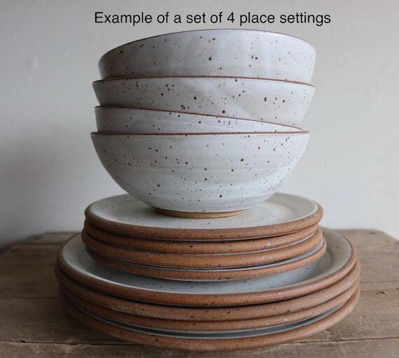 Handmade Ceramic Dinnerware Set: Dinner Plate...