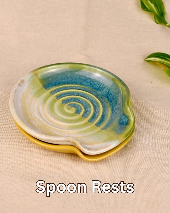 Handmade Ceramic Spoon Rest | Wheel Thrown Po...