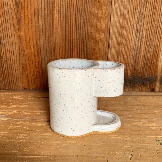 Ceramic Toothbrush and toothpaste Holder - El...