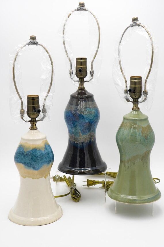 Handmade Ceramic Lamps Colorfully Glazed Ston...