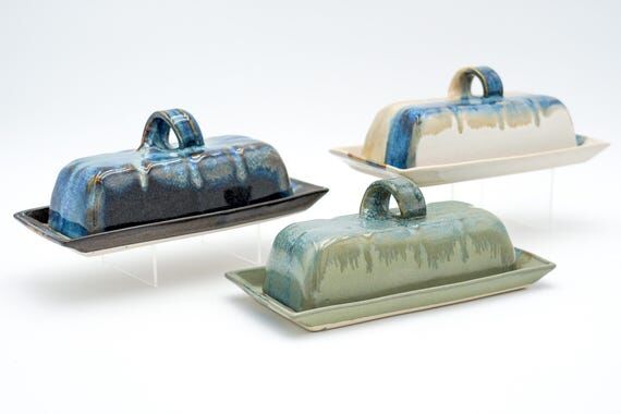Ceramic Covered Butter Dish: Handmade Pottery...