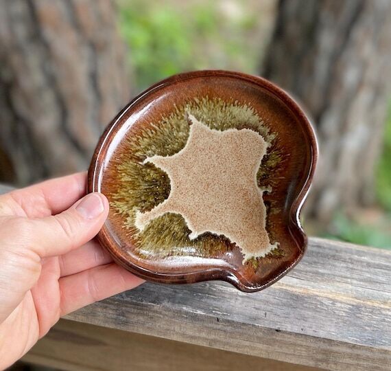 Pottery Spoon Rest in Desert Glaze- Theo Styl...