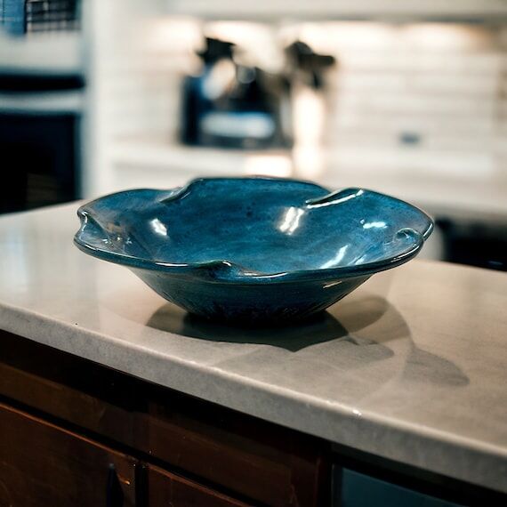 Blue Ocean’ Embrace Pottery Dish...