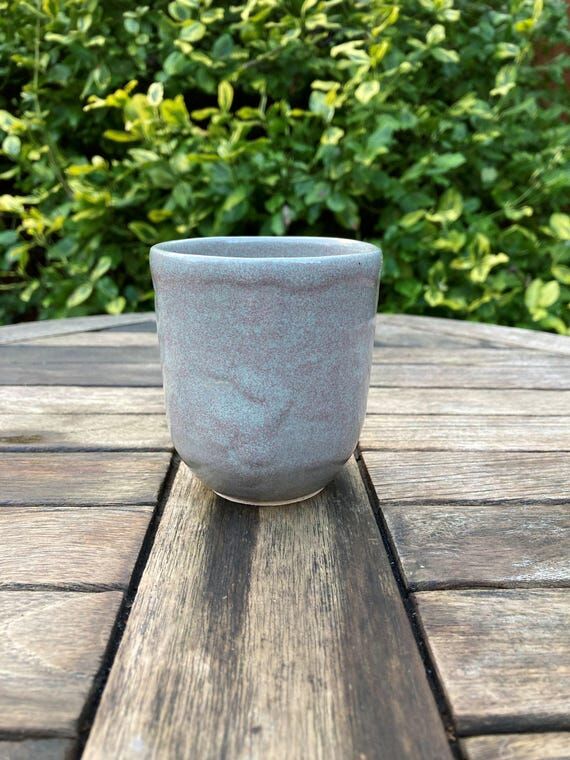 Ceramic Tumbler: Sage Green, Pottery coffee c...