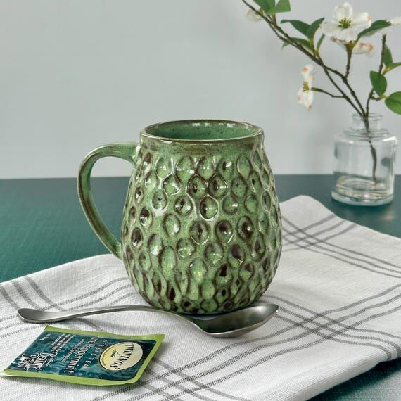 Handmade Pottery Coffee Mug | Large 22 oz Sto...