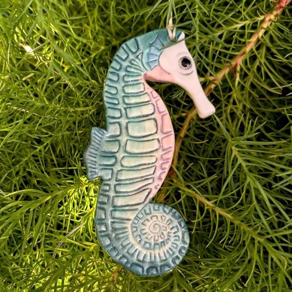 Handmade Seahorse Decoration, Letterbox Gift....