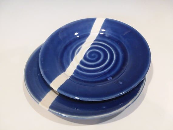 Place setting, For 2, Luncheon, Couples, Blue...