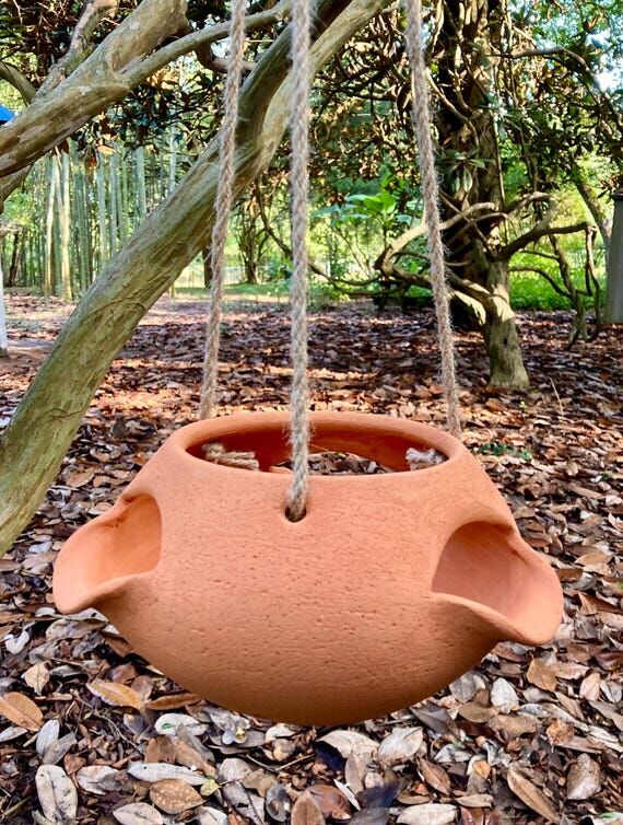 HANGING STRAWBERRY POT #10. Porous terracotta...