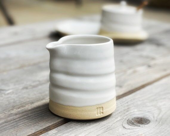 Cream & Syrup Pitcher - Handmade Farmhouse Po...