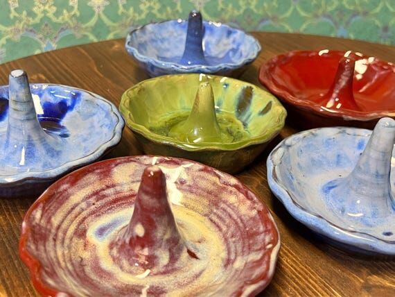 Handmade Ceramic Ring Holder Dish | Pottery R...