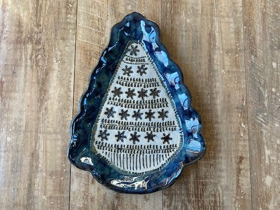 Handmade pottery ceramic large Christmas tree...